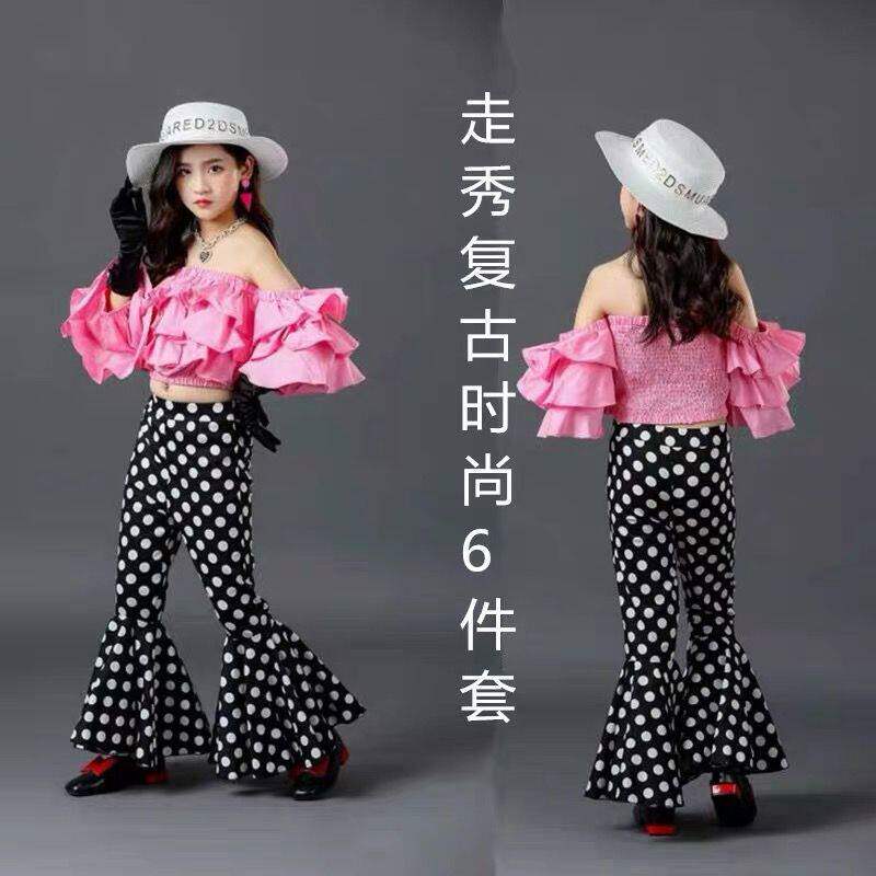 女童走秀酷装t台走秀儿童炫酷潮服机车风摇滚风少儿车模港风潮服