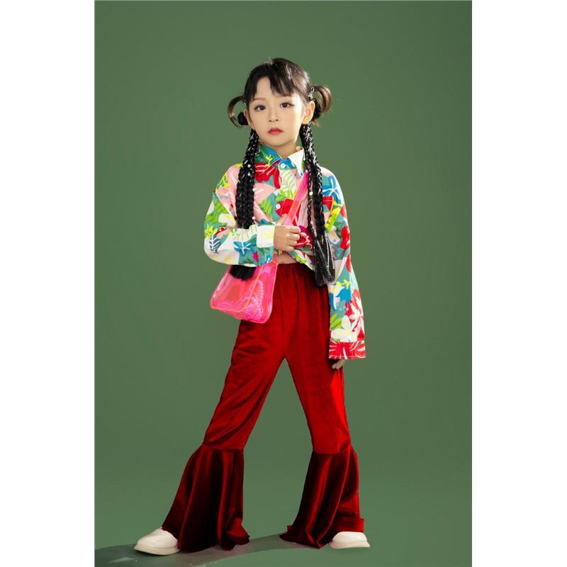 女童怀旧复古港风潮服7080年代舞台走秀演出服拍摄艺术照主题服装