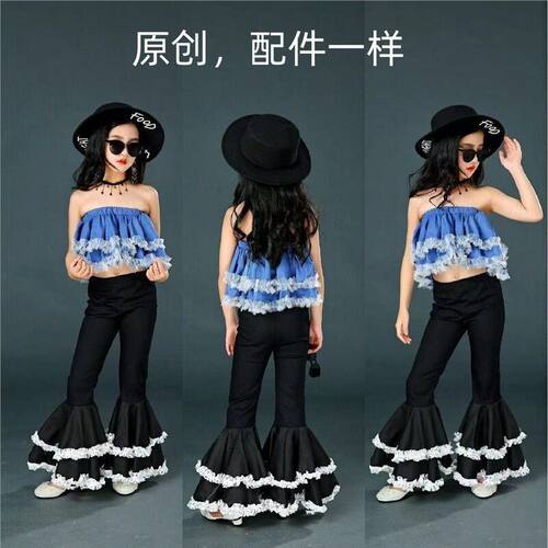 女童复古港风时尚走秀潮服六一演出服俏皮的爷爷奶奶主题表演走秀