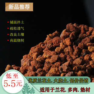 火烧土红土颗粒兰花植料君子兰红兰石种植土火烧土颗粒透气铺面石