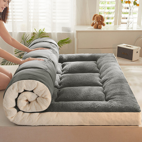 大豆纤维床垫软垫加厚加绒牛奶绒家用垫褥垫被床褥子学生宿舍单人