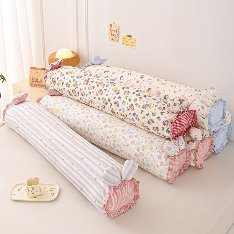 小清新全棉双层纱兔子枕芯长枕抱枕单双人枕头枕芯学生宿舍长抱枕