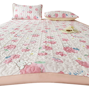 双层纱床垫软垫床护垫褥子宿舍防滑薄款租房专用单人床盖炕单铺底