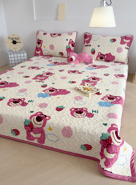 牛奶水晶绒床盖款冬季加绒珊瑚法兰绒榻榻米厚床单三件套2026新款