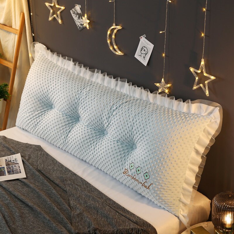 豆豆绒床头靠垫刺绣款公主风床头软包靠枕榻榻米床头板靠背可拆洗,居家布艺,床头靠垫,淘宝优惠券,粉丝福利购,淘宝优惠卷