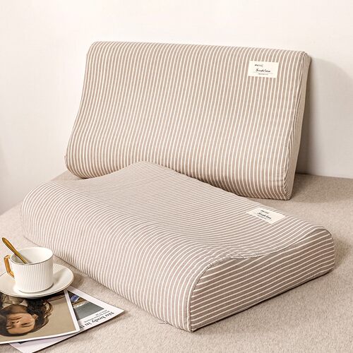 全棉乳胶枕套一对夏季家用单人