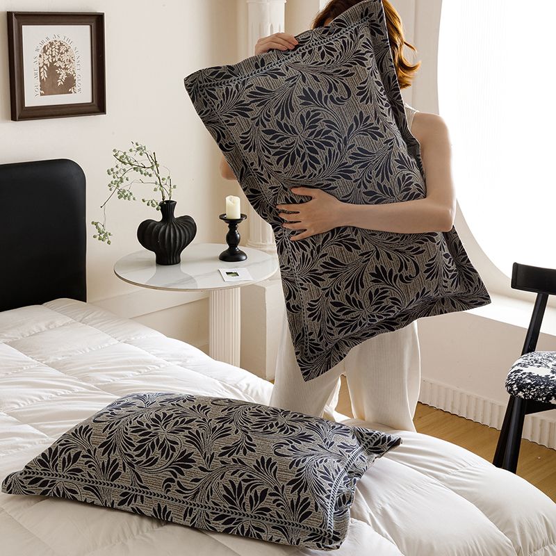 全棉纯棉四层纱布复古美拉德枕套