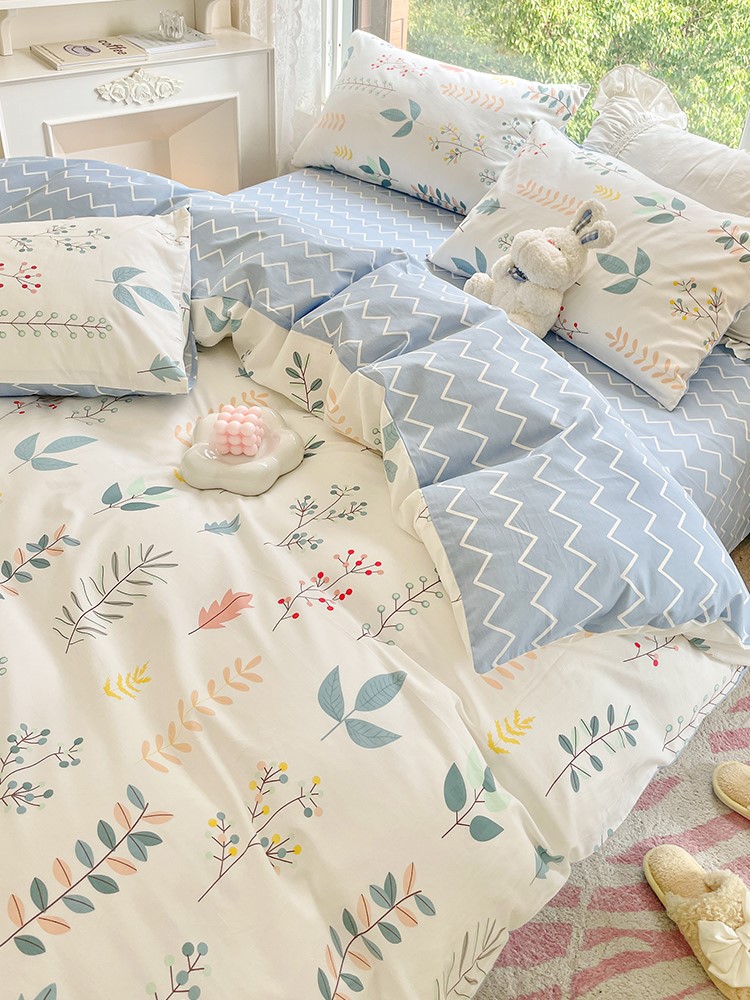 ins風純棉被套單件全棉被罩