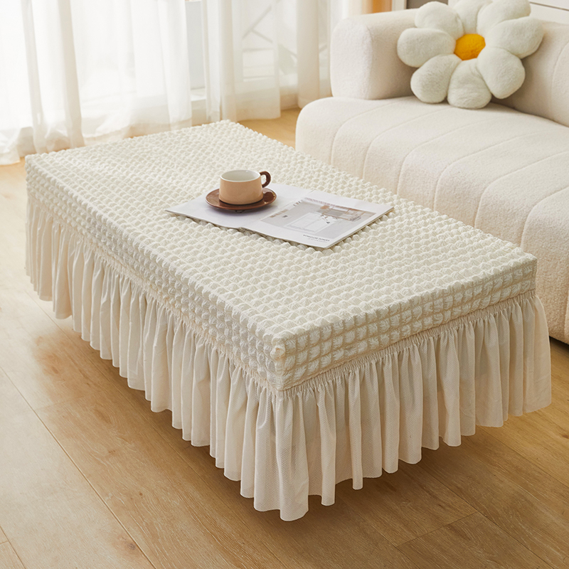 简约现代弹力茶几罩套桌布防滑