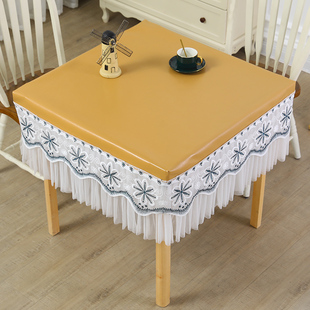 新款 皮革桌布防水防油免洗方桌垫方形餐桌台布书桌垫茶几圆桌桌布