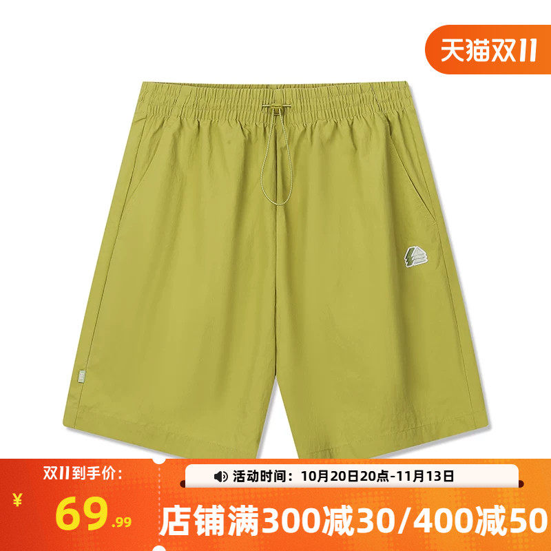 松川361运动短裤男2026秋季塔丝隆面料运动裤原纱防晒宽松五分裤