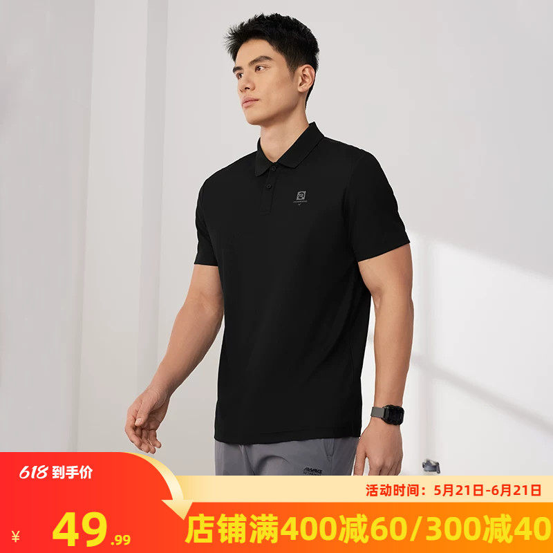 361翻领T恤男2025冬季健身跑步运动服男士运动POLO衫休闲透气短袖