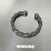 编织缠绕几何高级感手镯ins冷淡风欧美小众设计手链钛钢手环手饰