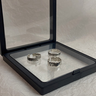 三件套简约个性 戒指男ins潮牌复古炫酷女轻奢小众设计高级食指环