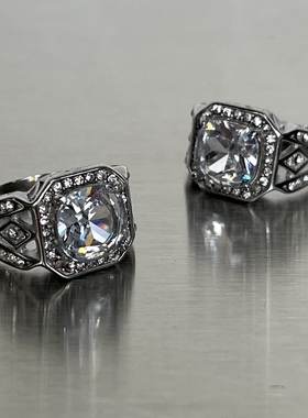 镶钻宝石戒指男女时尚潮牌