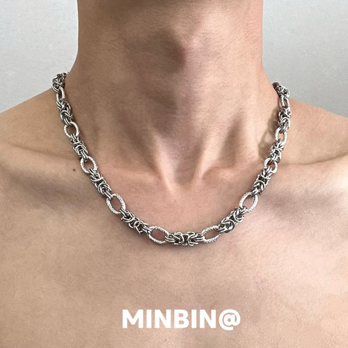 高级感重工粗链条项链男士