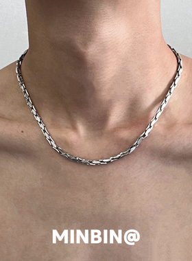 「逆鳞」项链男士高级感小众锁骨链潮牌百搭配饰钛钢不褪色