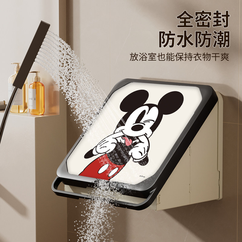 浴室置物架洗澡放干净衣服神器厕所壁画收纳箱折叠防水盒卫生间柜