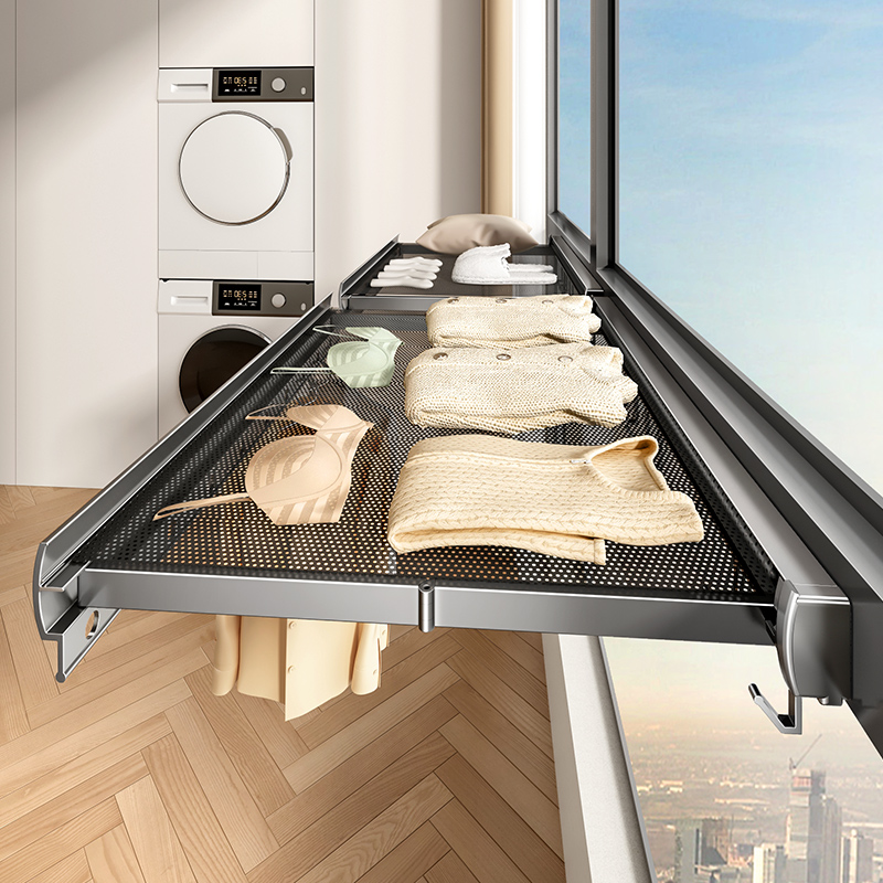 阳台晾晒网｜3秒折叠隐藏收纳