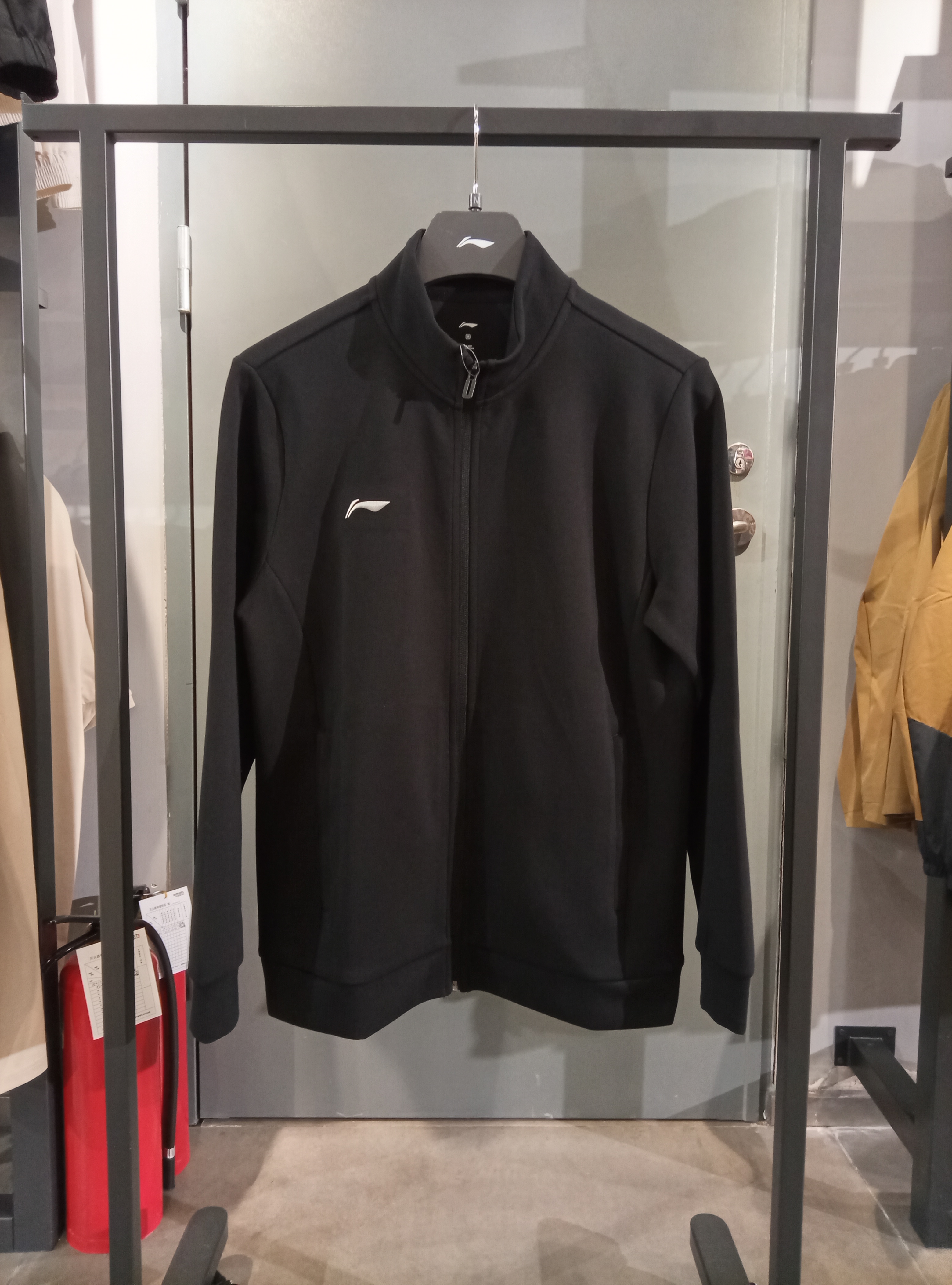 李宁男休闲无帽运动简约开衫卫衣