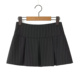 美式 防走光拼接高腰显瘦拼接百褶裙超短裙 复古竖条纹半身裙女新款