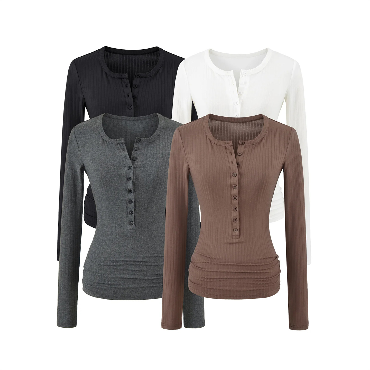 辣妹黑色坑条纹长袖打底衫女内搭春秋薄款半开领紧身性感t恤上衣