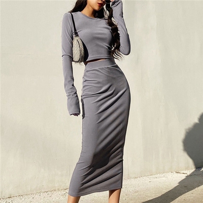 长袖上衣秋冬加厚高腰露脐