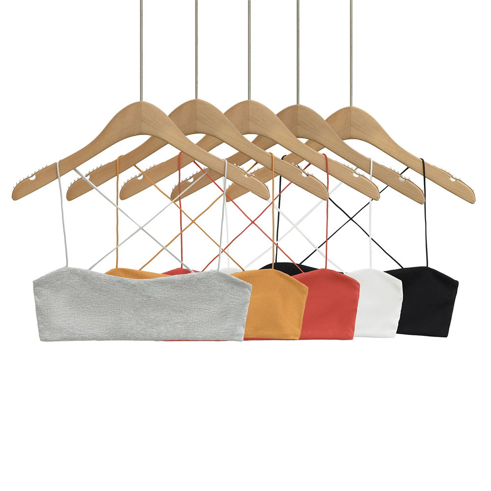 欧美辣妹细肩带小吊带裹胸女内搭设计感后背交叉紧身性感抹胸文胸