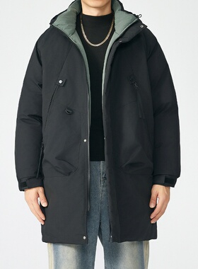 T758大码加厚中长款棉衣男加肥加大胖子肥佬工装外套冬季保暖棉服