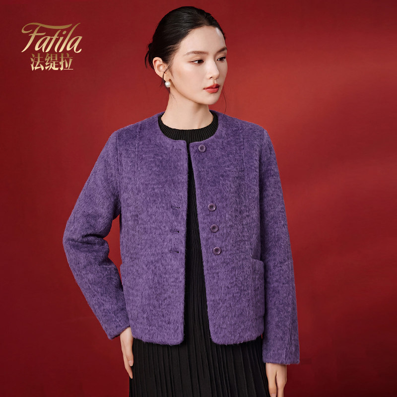 小个子双面零羊绒大衣女短款