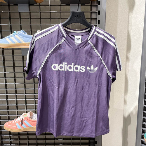 正品阿迪达斯三叶草女子2026秋季款休闲运动短袖T恤LF2323 LF2324