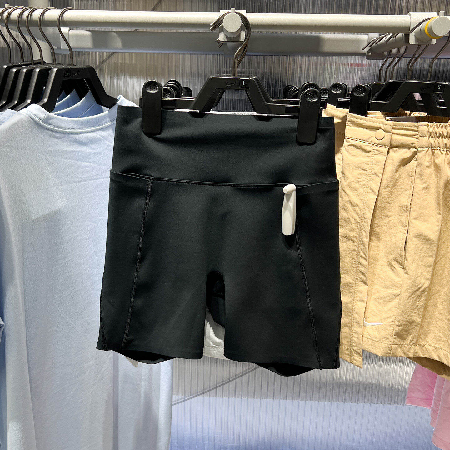 正品耐克女裤夏季新款速干高腰紧身裤训练运动骑行短裤HQ6833-010