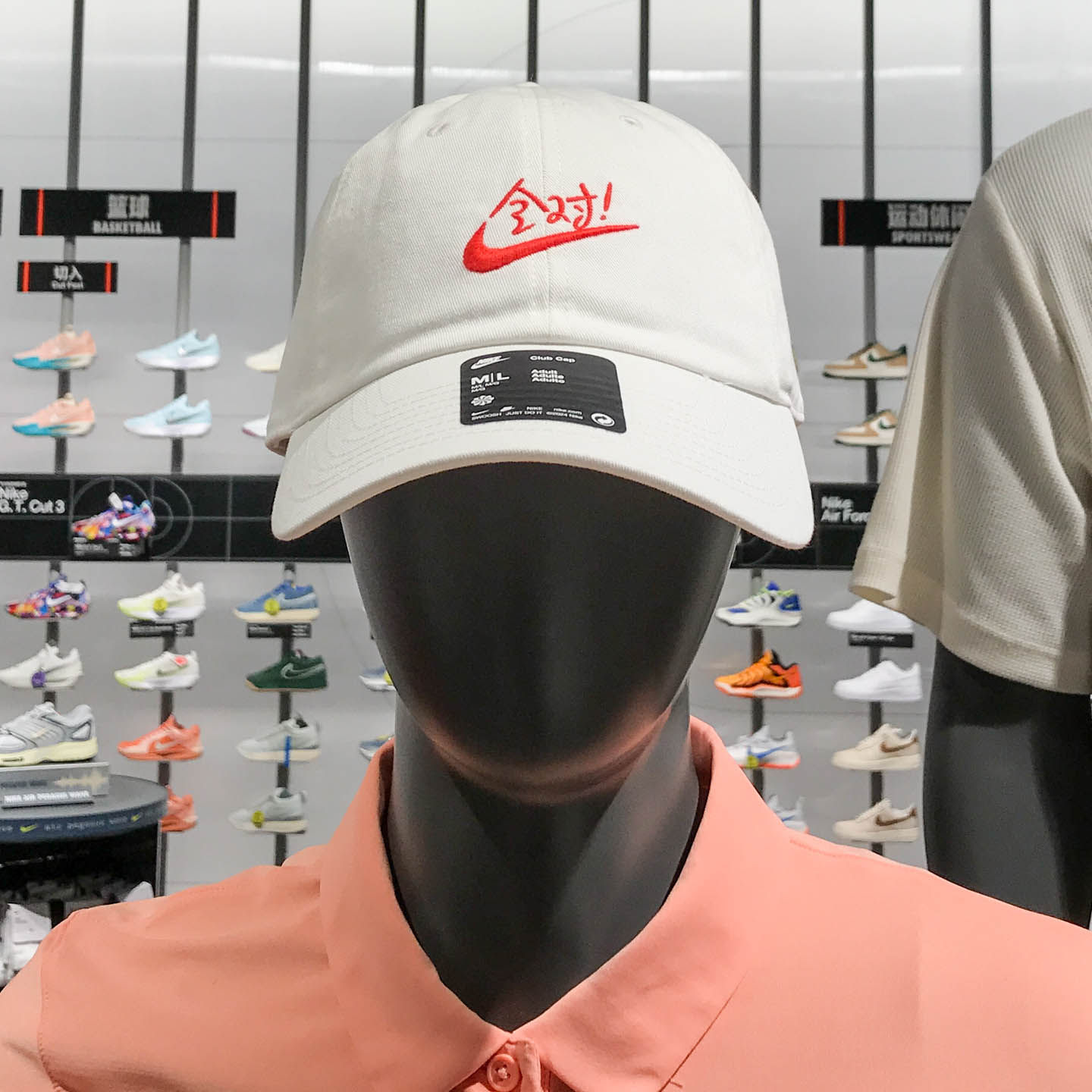 NIKE耐克帽子男2025夏新款休闲舒适滑扣遮阳圆顶鸭舌帽HV4420-100