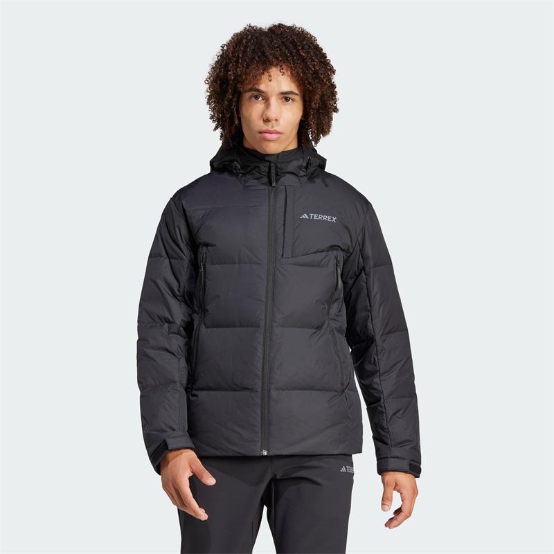 阿迪达斯男子2024冬季新款户外防风拒水保暖休闲鸭绒羽绒服IX5621