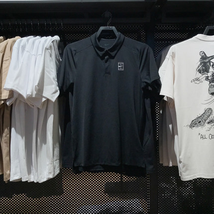 Nike耐克男子2025夏新款速干透气网球运动翻领短袖T恤 FZ6908-010