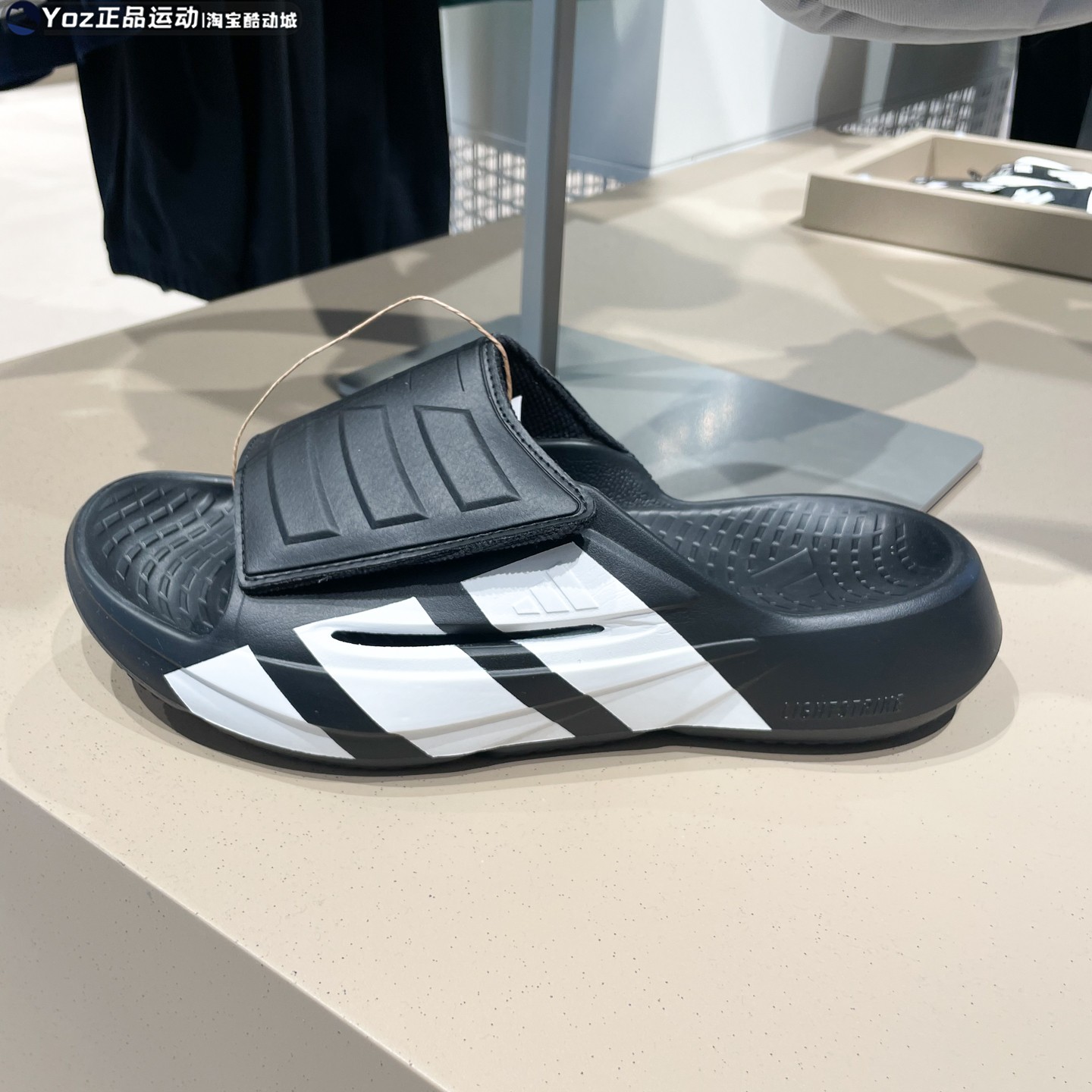 ADIDAS阿迪达斯女鞋2026夏新款复古魔术贴休闲运动缓震拖鞋JR1253