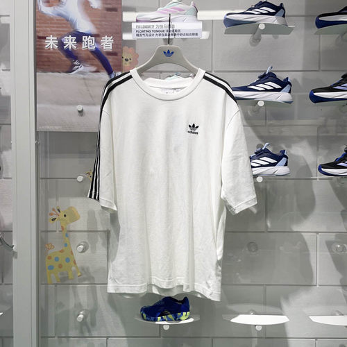 Adidas阿迪达斯三叶草男子2024秋复古穿搭宽松舒适短袖T恤IZ2474