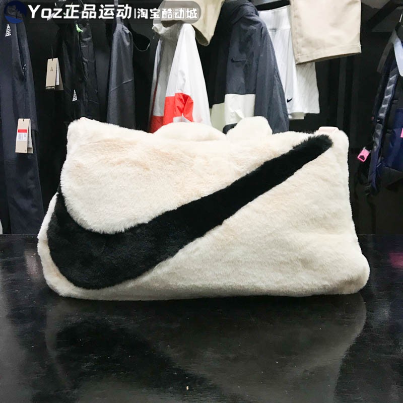 耐克男女同款人造毛皮托特包