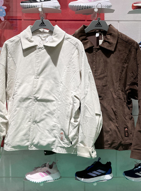 正品阿迪达斯男子2024冬季武极系列灯芯绒运动休闲夹克外套JI8721
