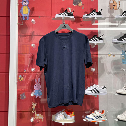 阿迪达斯男装2024夏新款宽松舒适透气百搭运动休闲短袖T恤 IR5265