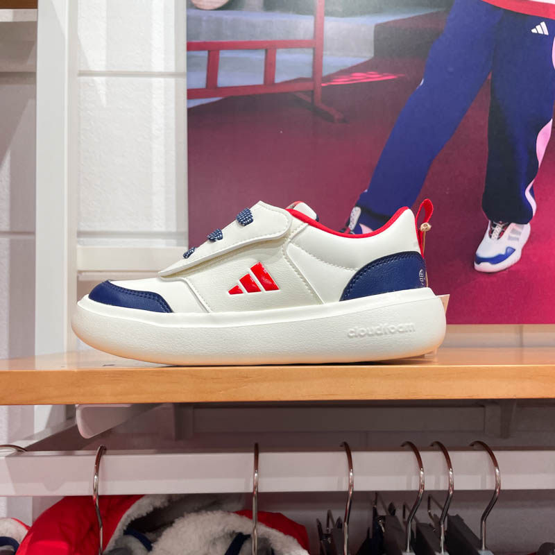 Adidas阿迪达斯男童2025春新年款经典时尚魔术贴运动休闲鞋JR3357
