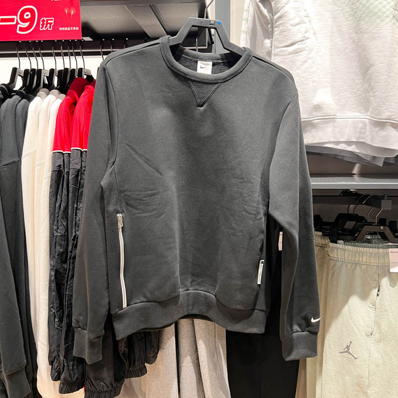 Nike耐克男子2025春季新款加绒保暖运动休闲圆领套头衫IB1870-010