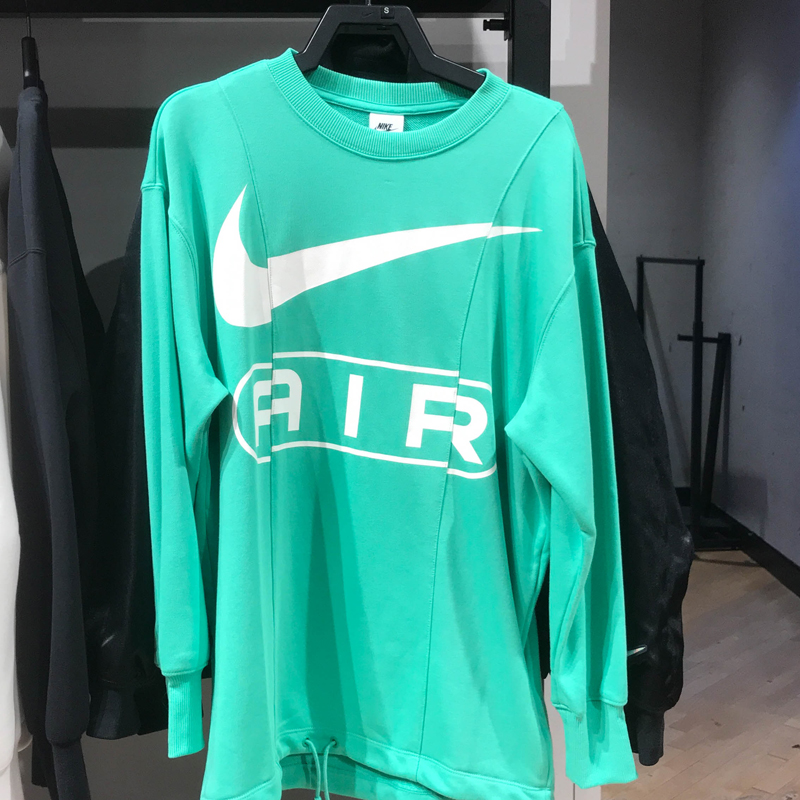 耐克女装2024春新款大logo宽松圆领休闲套头衫卫衣FN1898-363