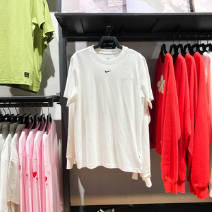 NIKE耐克女装2024夏新款休闲短袖宽松舒适透气运动T恤 FD4150-104