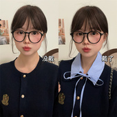 百搭衬衫 早春韩版 格子系带假领子新搭配2025新款 领子韩国ins春秋