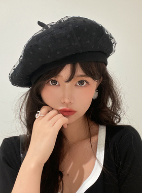 贝雷帽出游休闲女夏显脸小贝雷帽