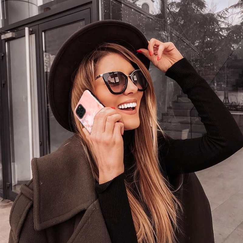 瑞典Richmondfinch粉色大理石适用iphone12promax苹果12手机壳11