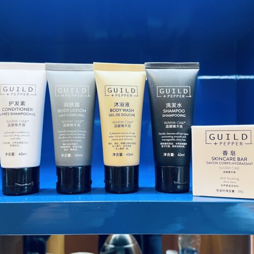 上海世博洲际选用GUILD Pepper温暖橡木香洗发水护发沐浴润肤露皂