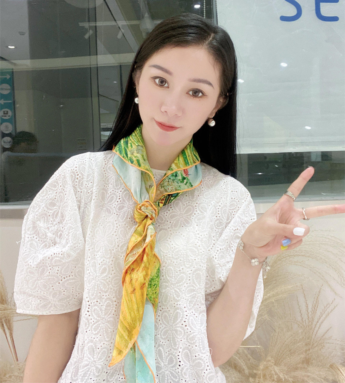 杭州都锦生桑蚕丝围巾礼盒装真丝丝巾女油画风丝绸伴手礼商务送礼