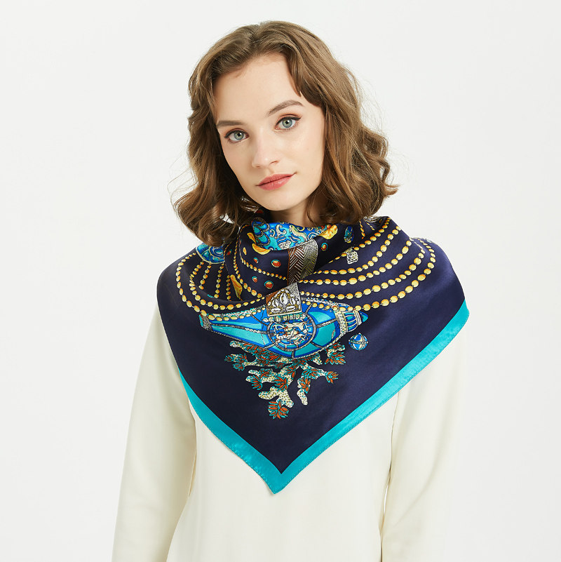 都锦生100桑蚕丝围巾真丝商务大方巾新款百搭职业丝巾礼盒装鲜艳